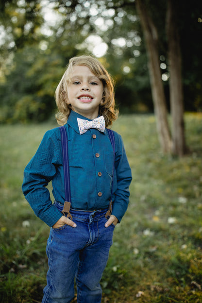 Indigo Lattice ~ Boy’s Brave Button-up