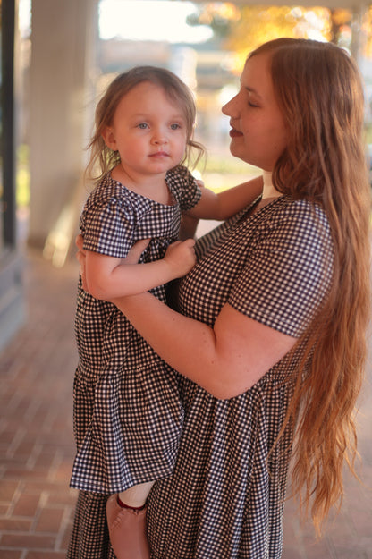 Graphite Gingham ~ Storybook Dress