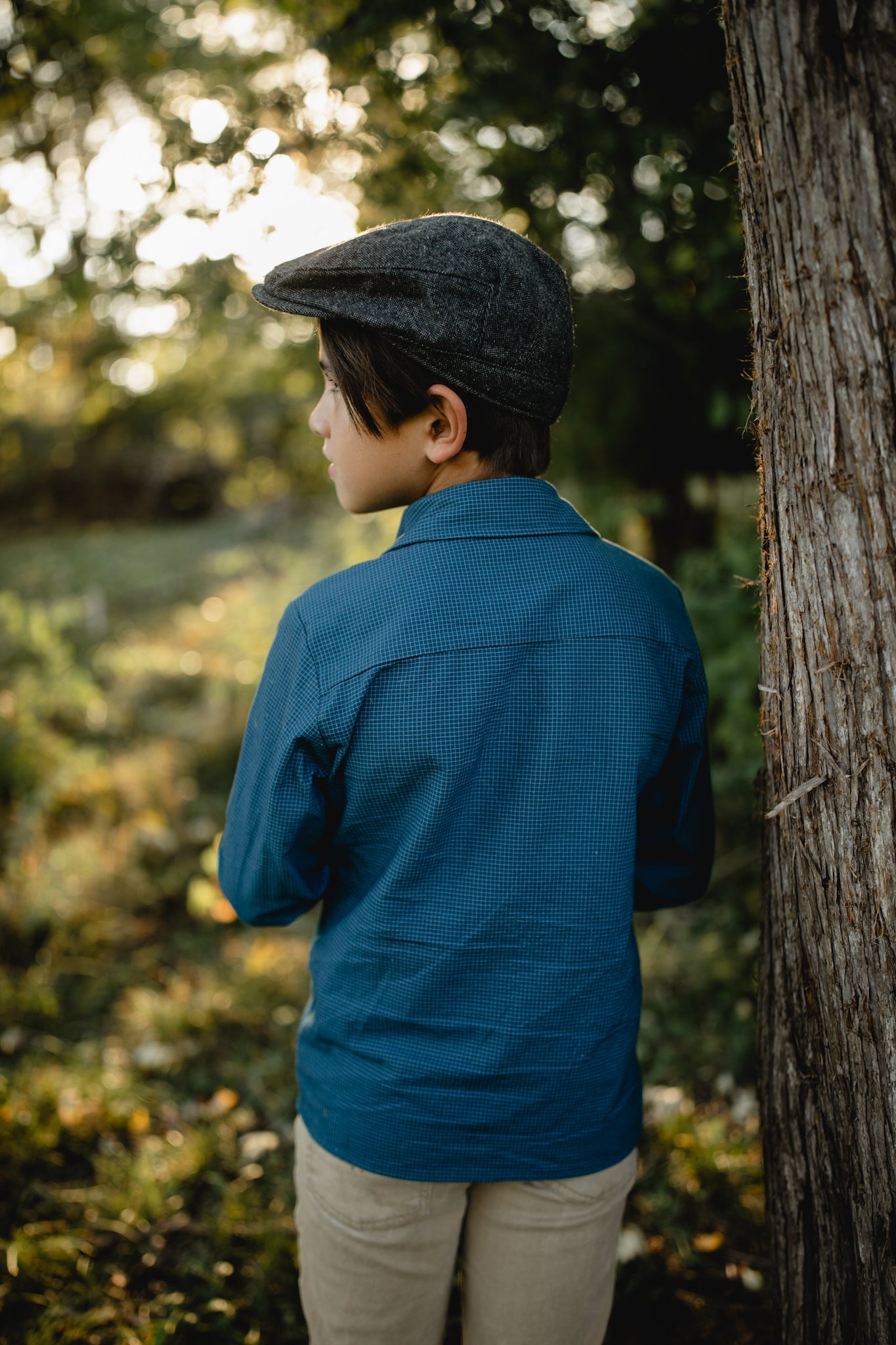 Indigo Lattice ~ Boy’s Brave Button-up