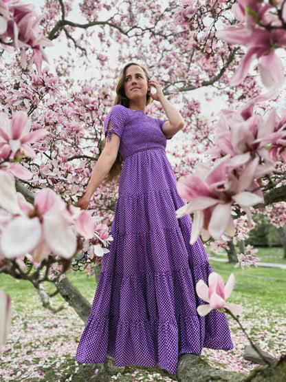 Morning Glory Gingham ~ Nightingale Dress