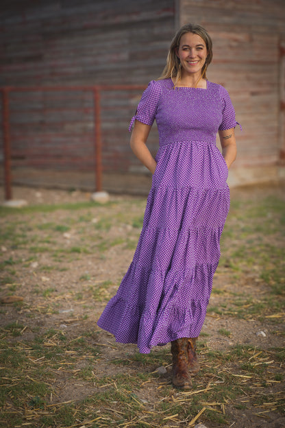 Morning Glory Gingham ~ Nightingale Dress