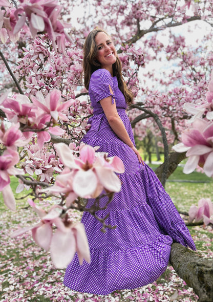 Morning Glory Gingham ~ Nightingale Dress