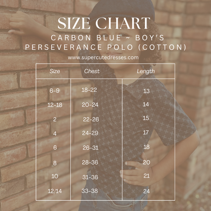 Carbon Blue ~ Boy’s Perseverance Polo