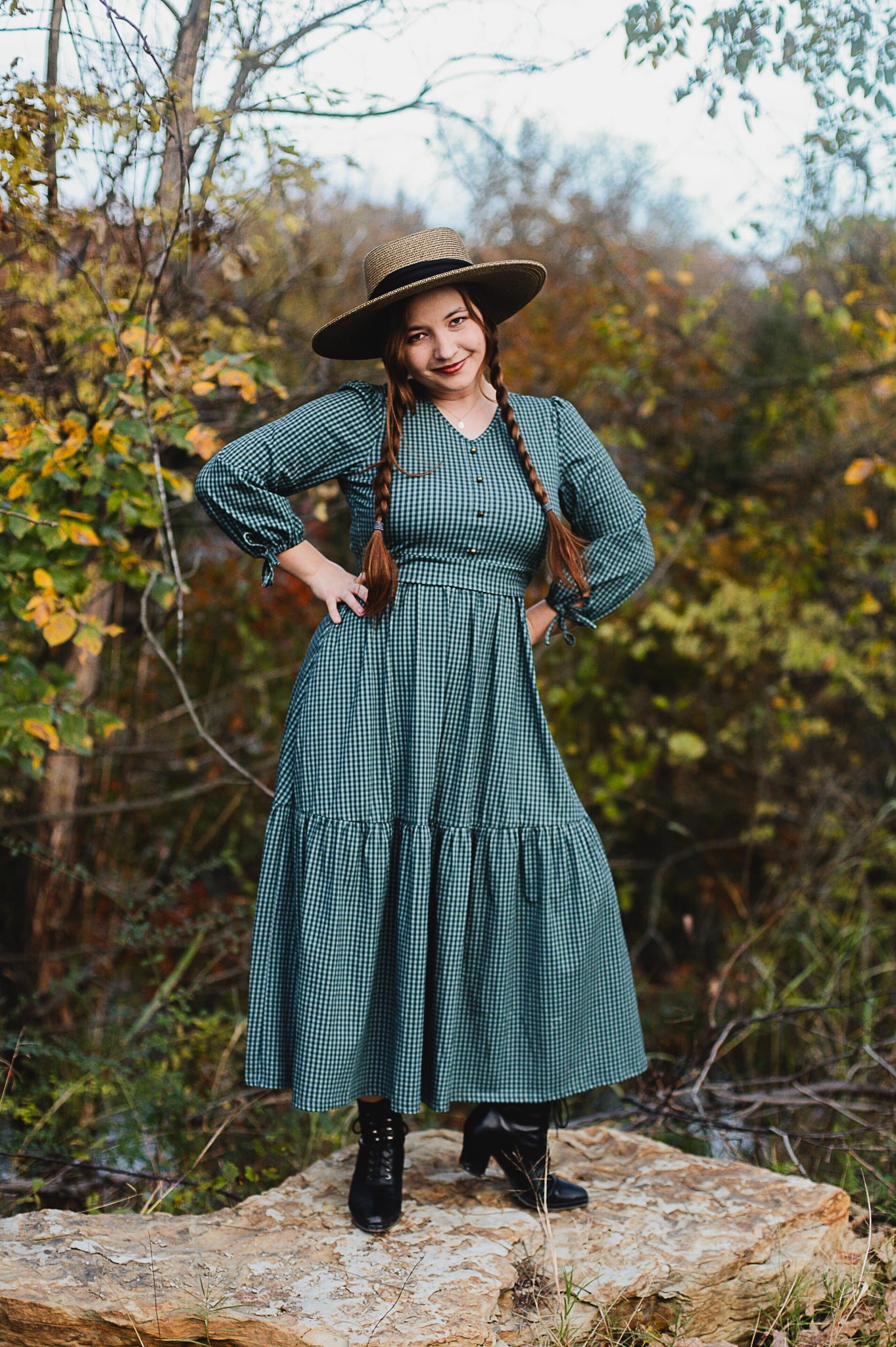Spruce Gingham ~ Hinterland Dress