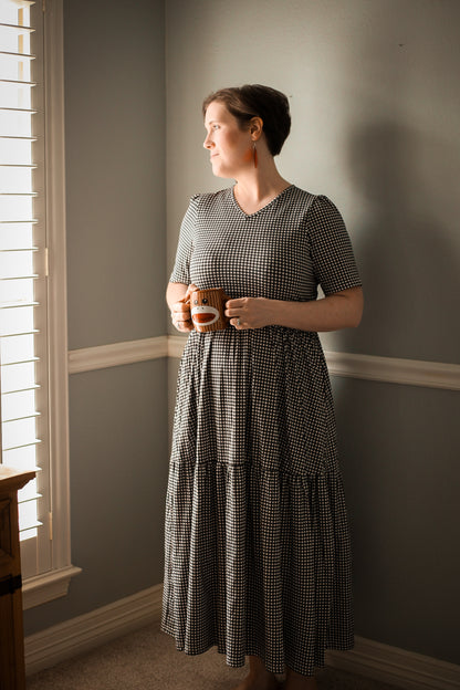 Graphite Gingham ~ Storybook Dress