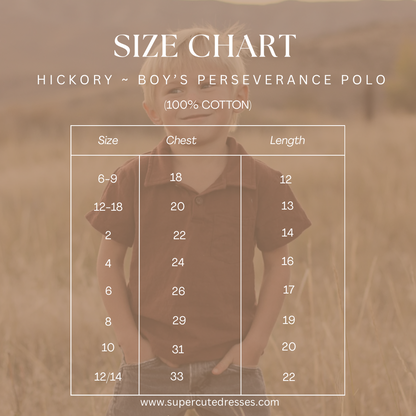 Hickory ~ Boy’s Perseverance Polo