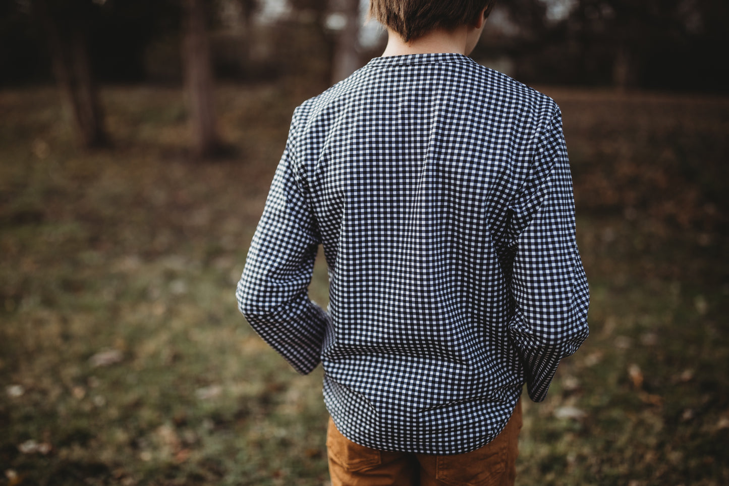 Graphite Gingham ~ Lionheart Henley