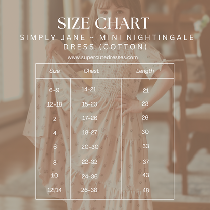 Simply Jane ~ Mini Nightingale Dress