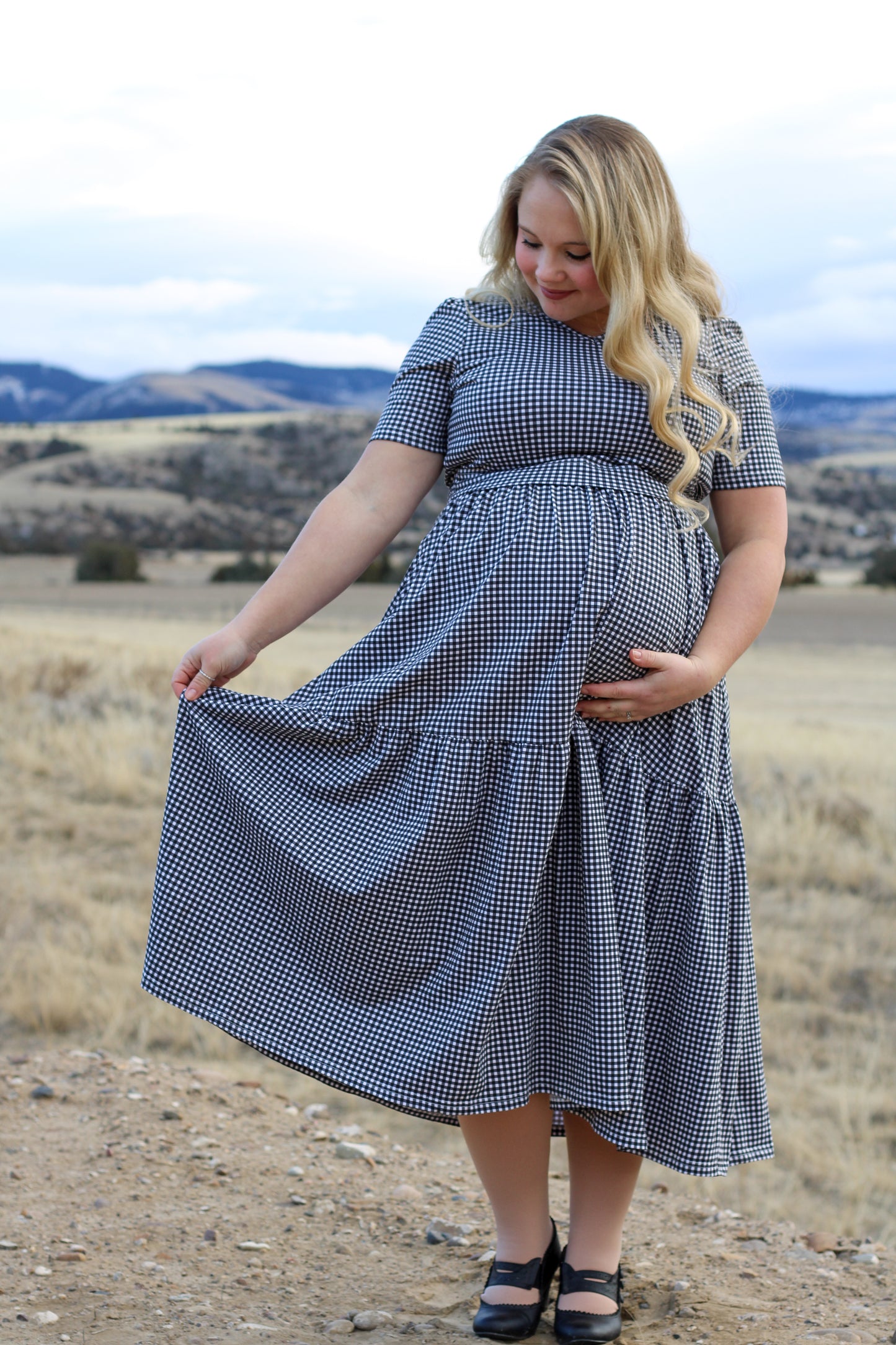 Graphite Gingham ~ Storybook Dress