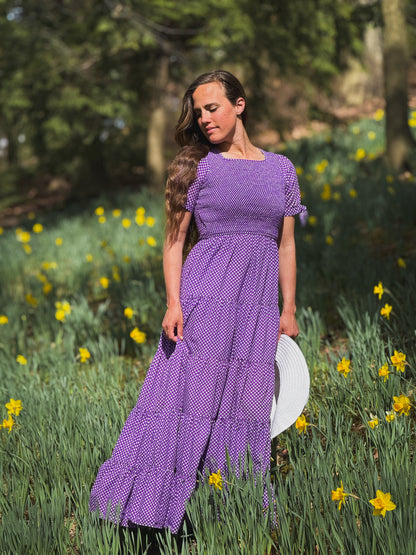 Morning Glory Gingham ~ Nightingale Dress