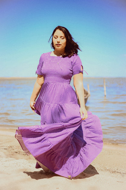 Morning Glory Gingham ~ Nightingale Dress