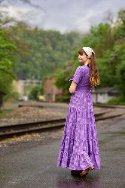 Morning Glory Gingham ~ Nightingale Dress