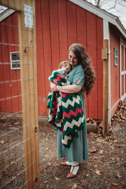 Yuletide Pinstripes ~ Rowena Maxi