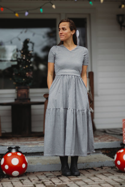 Graphite Gingham ~ Storybook Dress