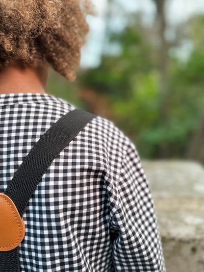 Graphite Gingham ~ Lionheart Henley