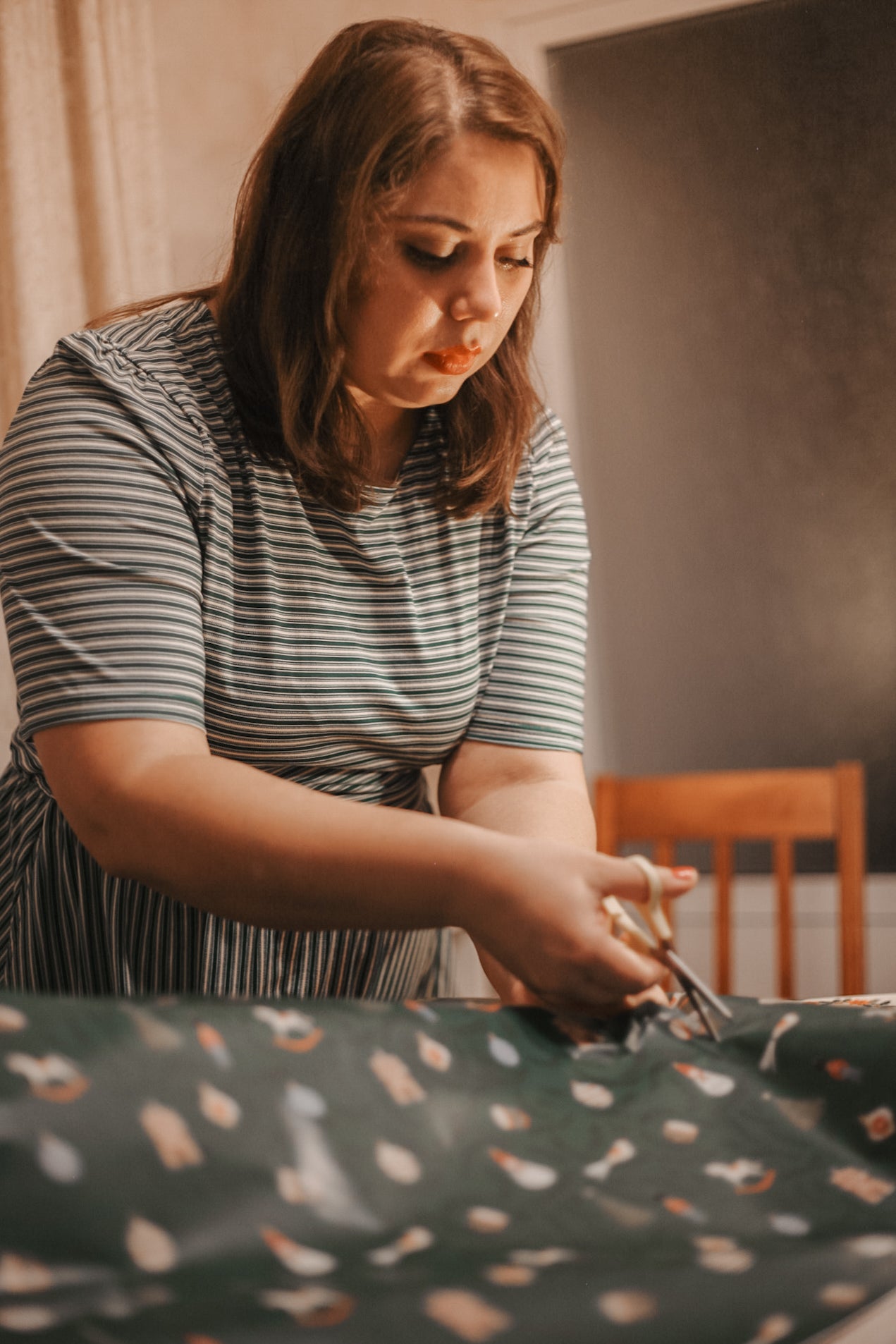 Yuletide Pinstripes ~ Everyday Dress