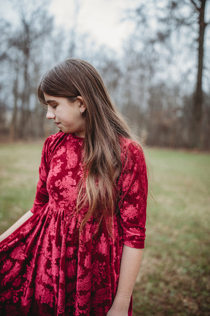 Ruby Regalia ~ Fairy-twirl Dress