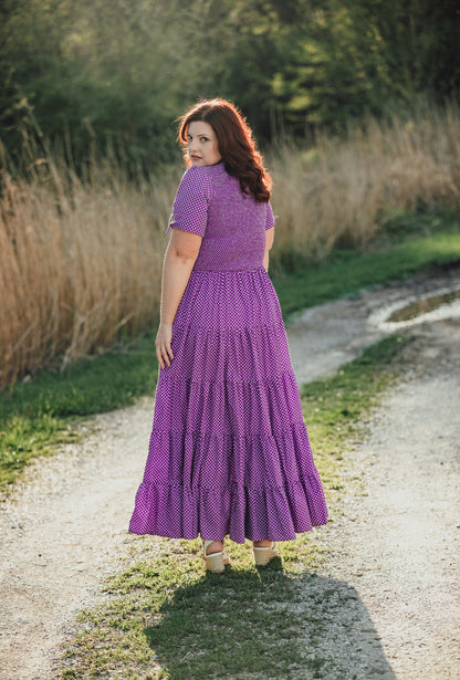 Morning Glory Gingham ~ Nightingale Dress