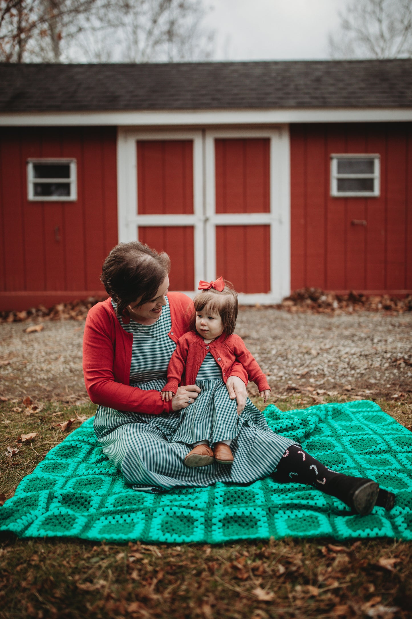 Yuletide Pinstripes ~ Everyday Dress