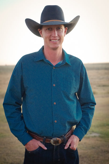 Indigo Lattice ~ Men’s Brave Button-up