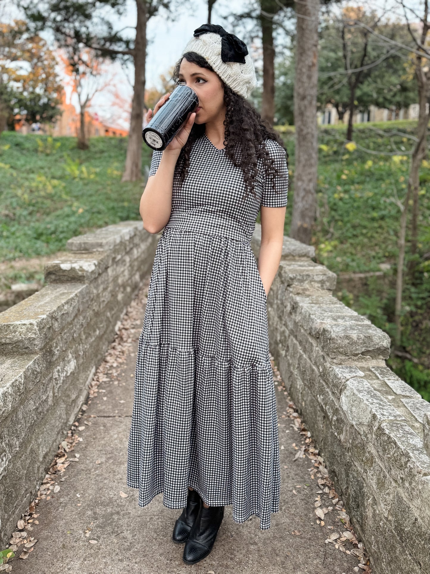 Graphite Gingham ~ Storybook Dress