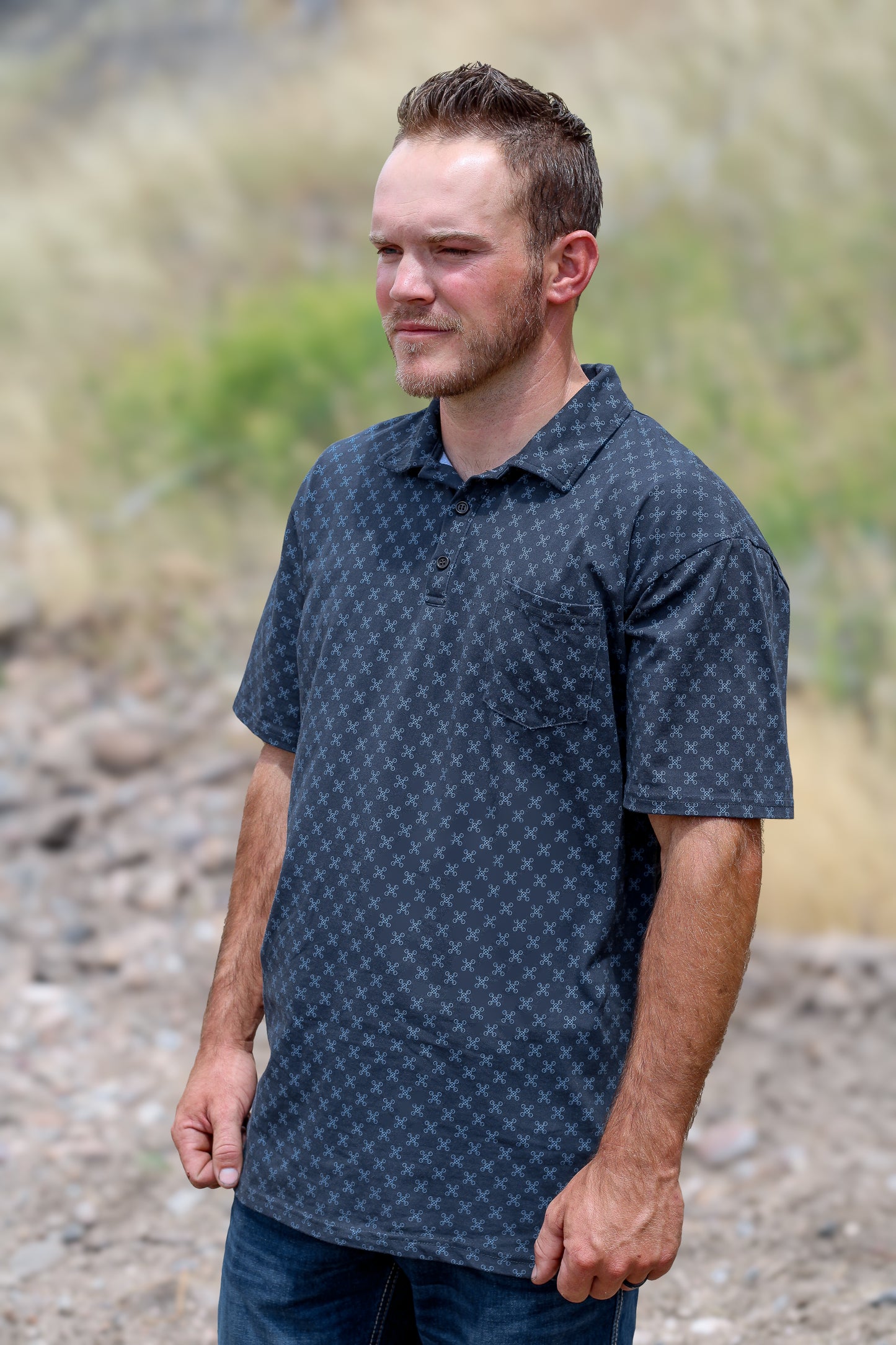 Carbon Blue ~ Men’s Perseverance Polo