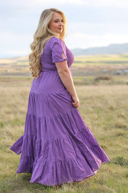 Morning Glory Gingham ~ Nightingale Dress