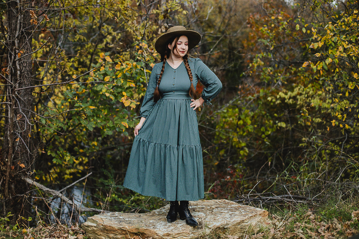 Spruce Gingham ~ Hinterland Dress