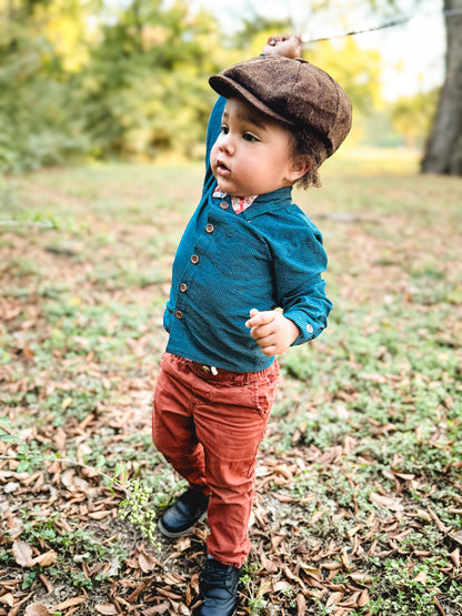 Indigo Lattice ~ Boy’s Brave Button-up