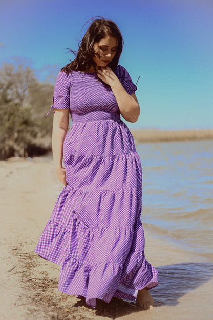 Morning Glory Gingham ~ Nightingale Dress