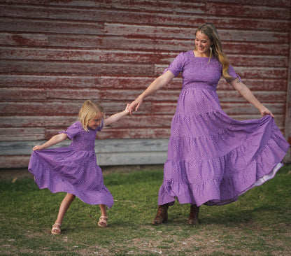 Morning Glory Gingham ~ Nightingale Dress