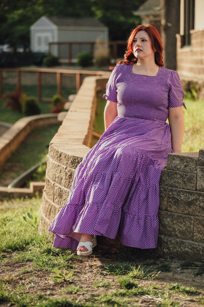 Morning Glory Gingham ~ Nightingale Dress