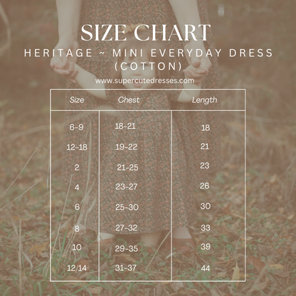 Heritage ~ Mini Everyday Dress