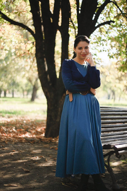 Indigo Lattice ~ Faye Dress