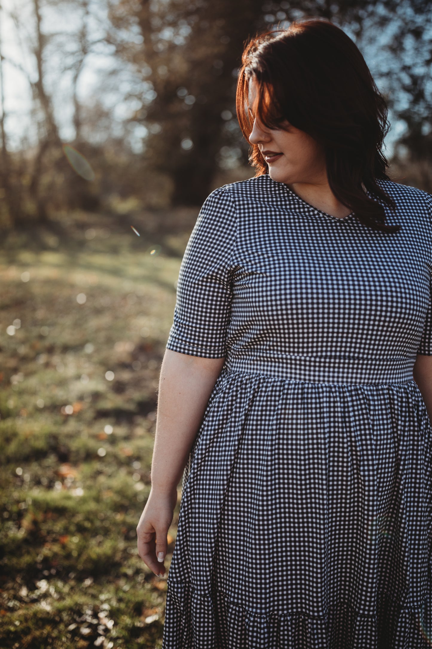 Graphite Gingham ~ Storybook Dress