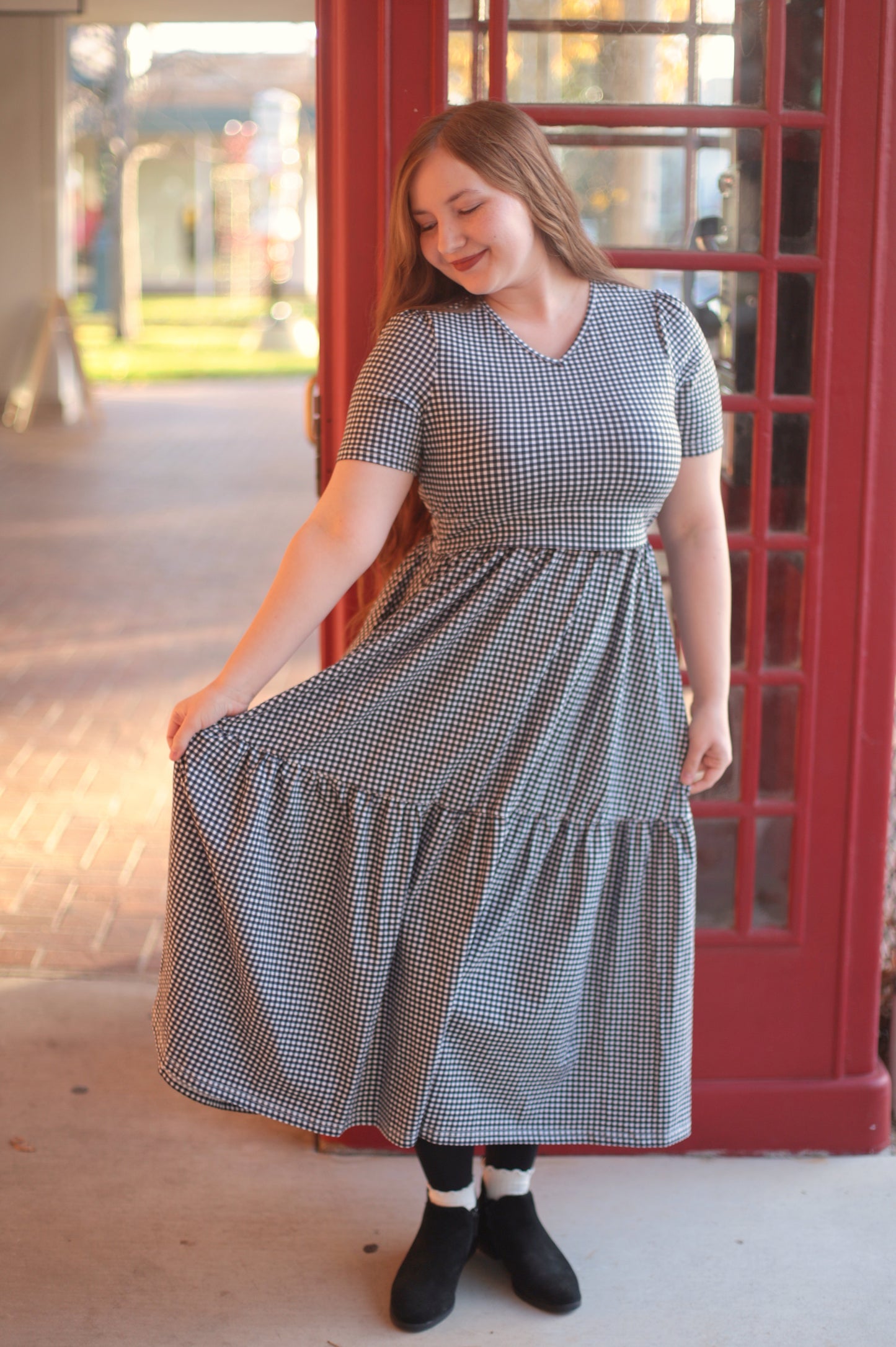 Graphite Gingham ~ Storybook Dress