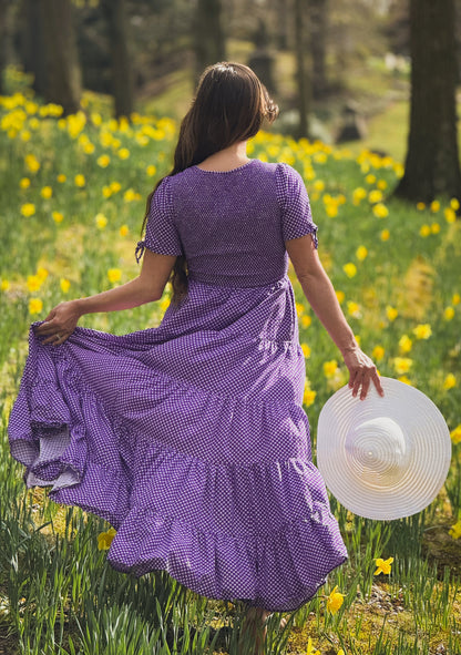 Morning Glory Gingham ~ Nightingale Dress