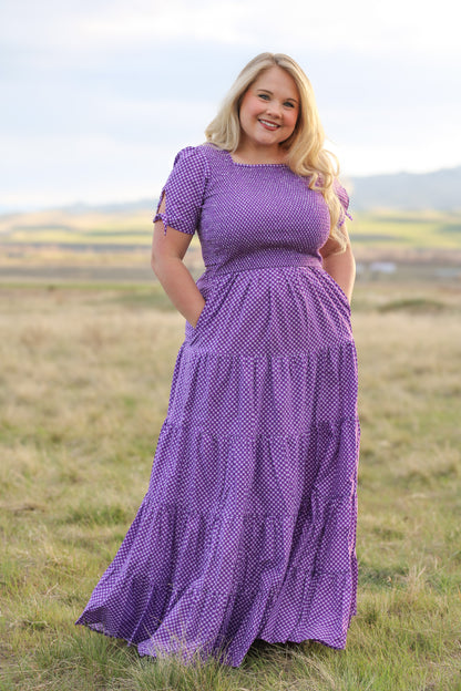 Morning Glory Gingham ~ Nightingale Dress