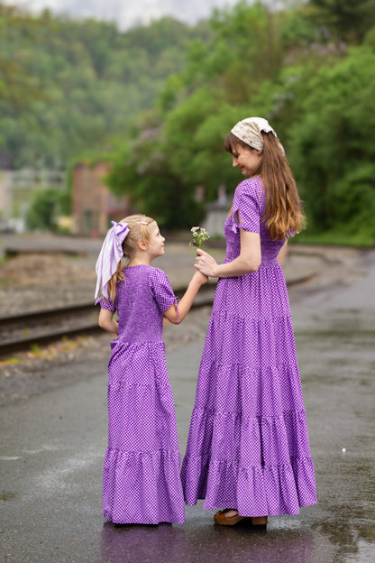 Morning Glory Gingham ~ Nightingale Dress