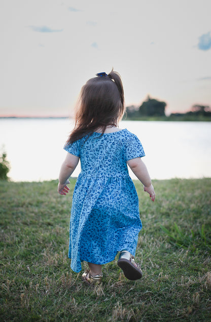 Scripted Azure ~ Mini Everyday Dress