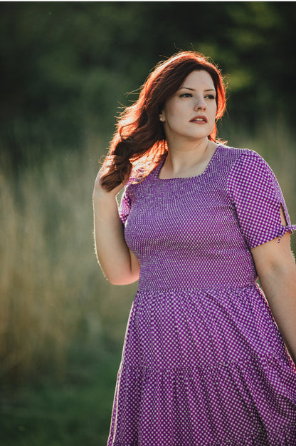 Morning Glory Gingham ~ Nightingale Dress