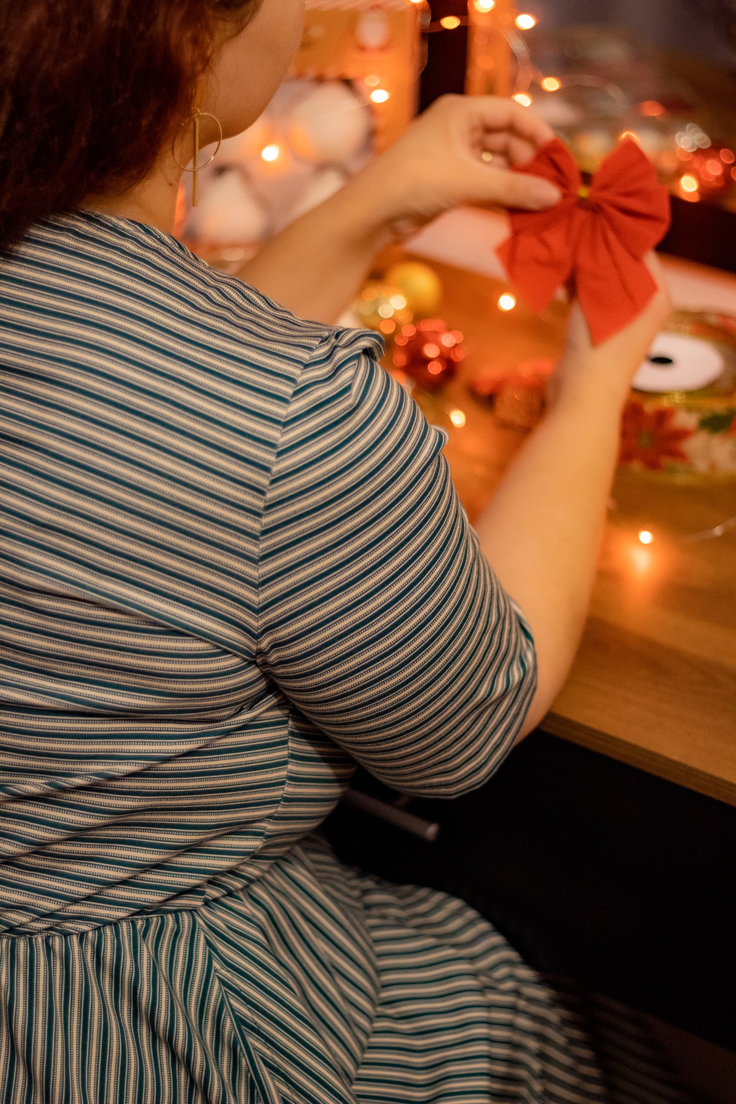 Yuletide Pinstripes ~ Everyday Dress