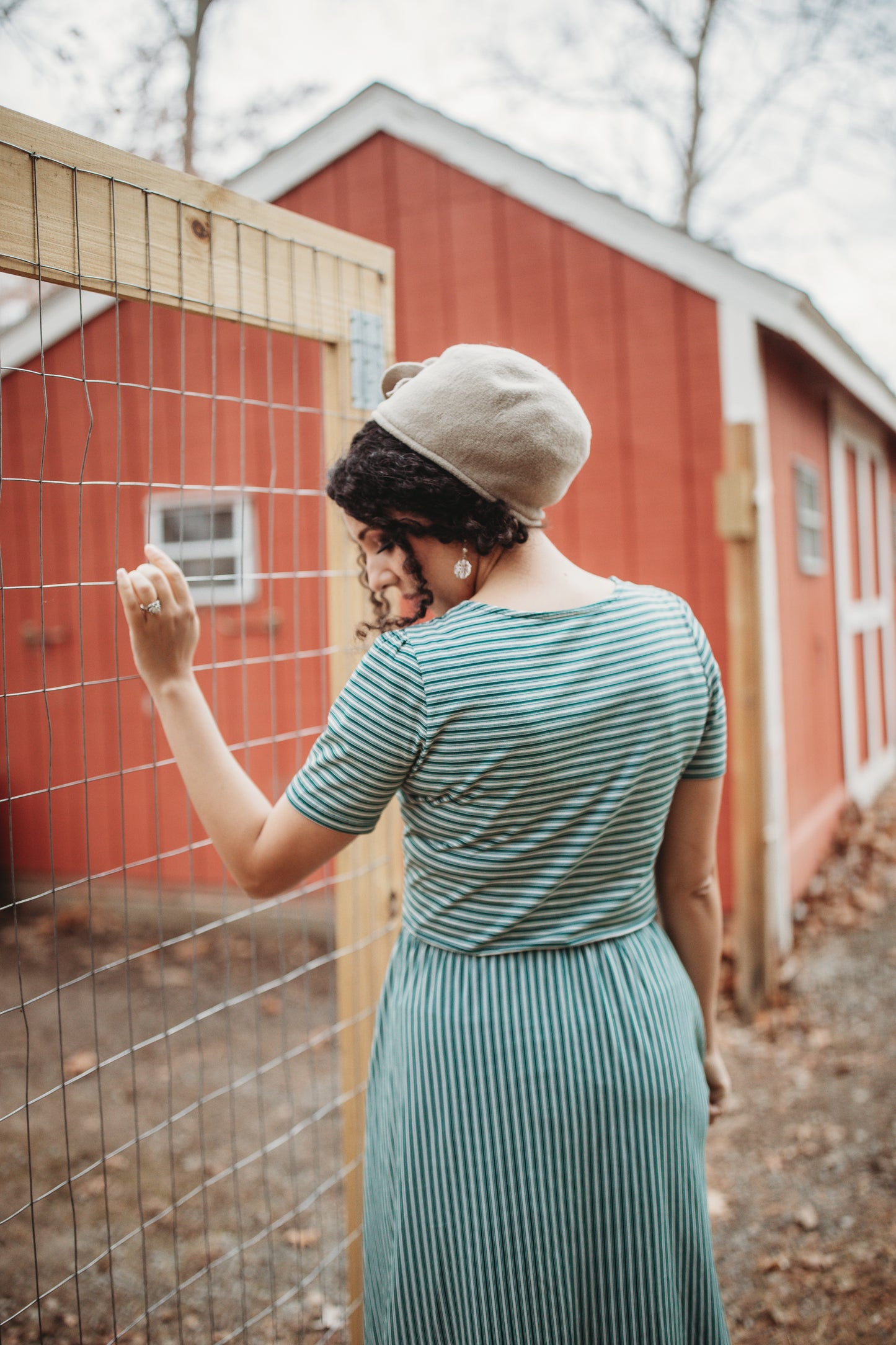 Yuletide Pinstripes ~ Everyday Dress