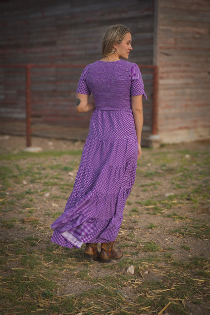 Morning Glory Gingham ~ Nightingale Dress