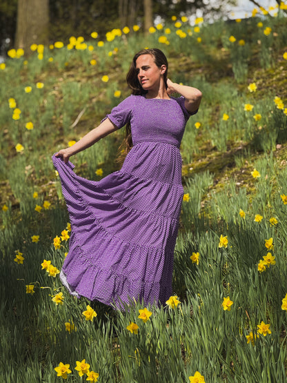 Morning Glory Gingham ~ Nightingale Dress