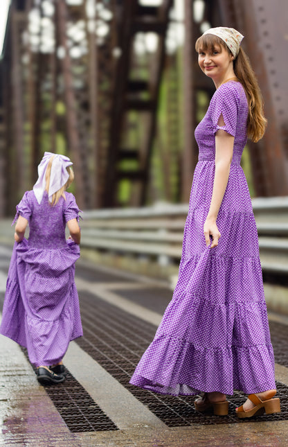 Morning Glory Gingham ~ Nightingale Dress