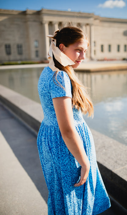 Scripted Azure ~ Mini Everyday Dress