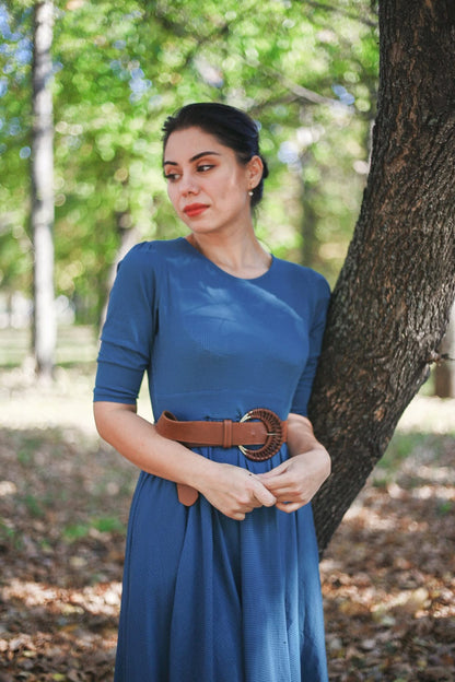 Indigo Lattice ~ Faye Dress