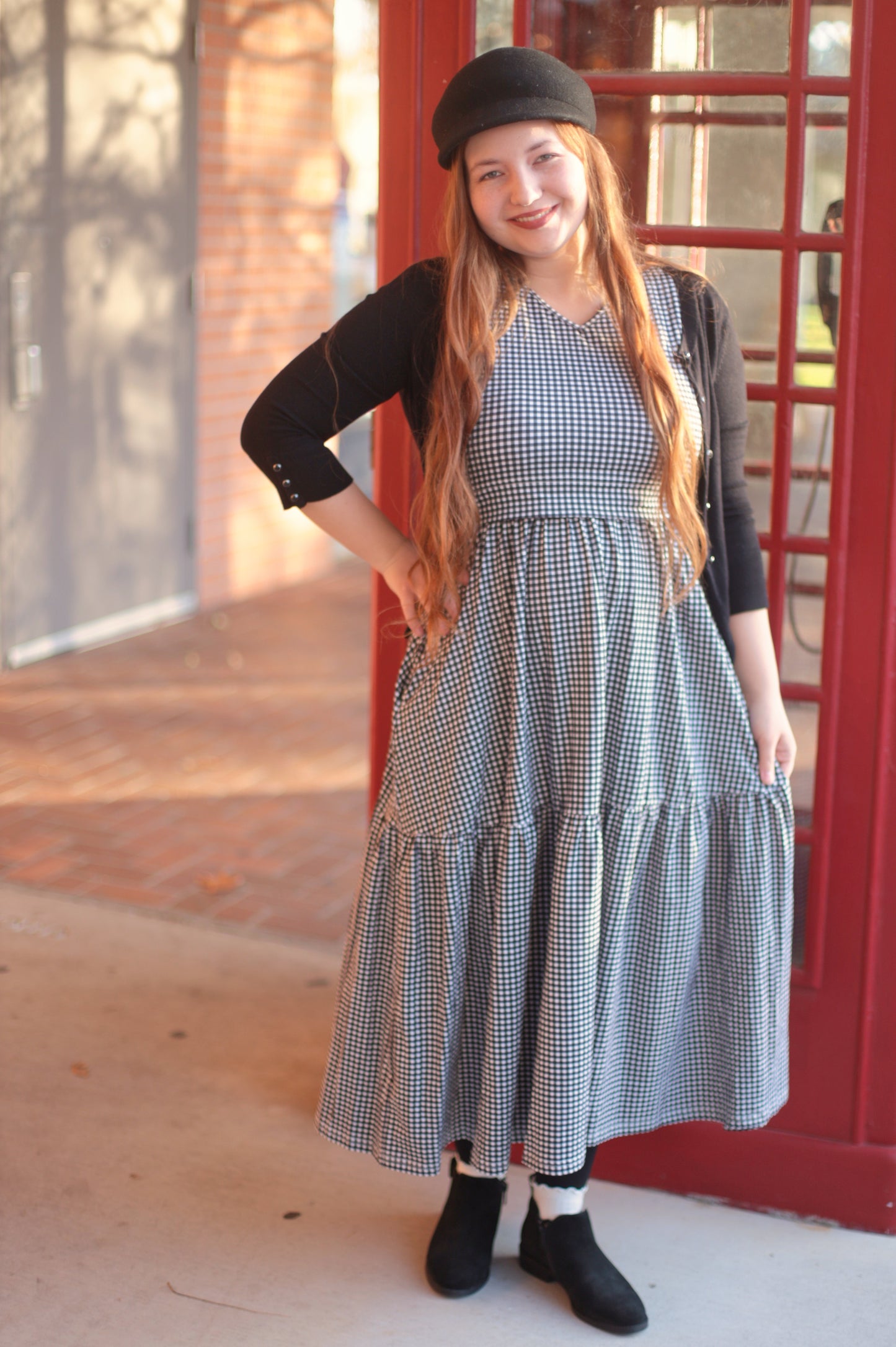 Graphite Gingham ~ Storybook Dress