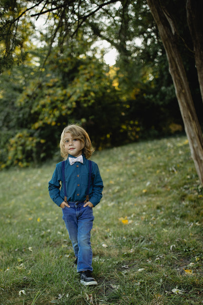Indigo Lattice ~ Boy’s Brave Button-up